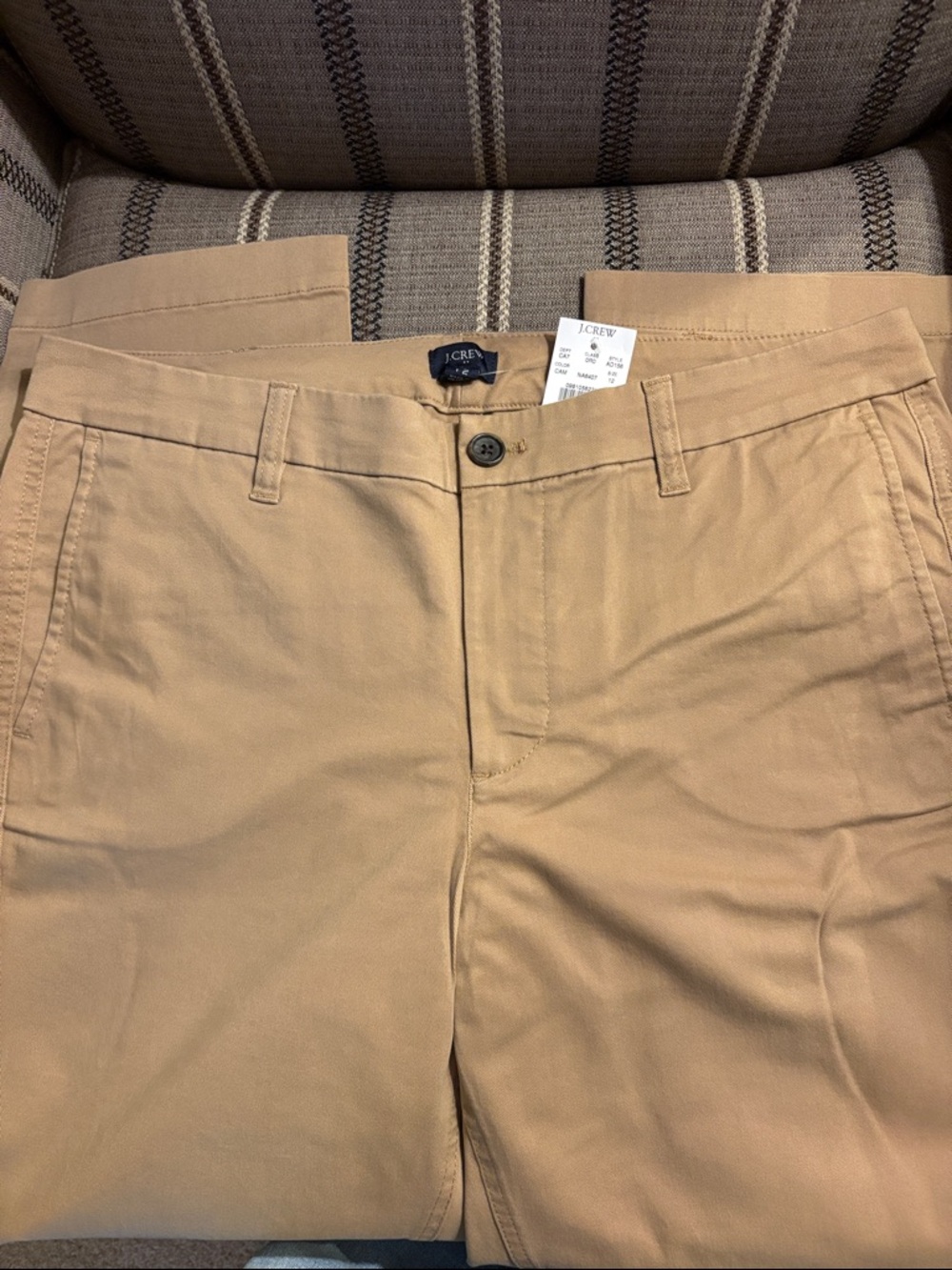 NWT J.Crew High Rise Girlfriend Chinos, Camel, size 12